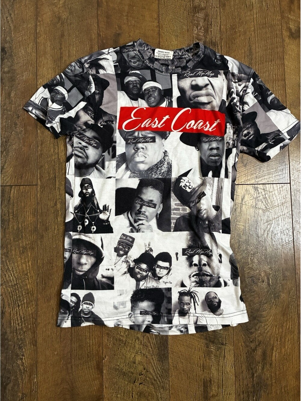 Sex Money Weed SMW East Coast All Over Print Rap Hip Hop T-Shirt Mens Small